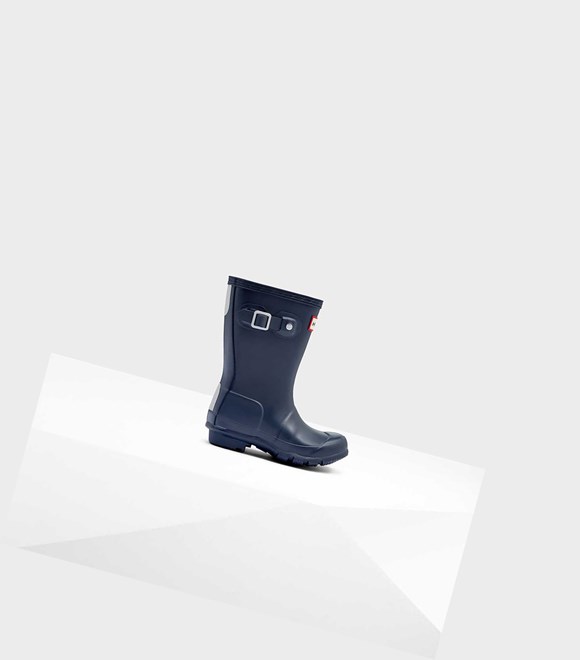 Hunter Original Little Wellington Kurze Stiefel Kinder Navy | AVRLDC360