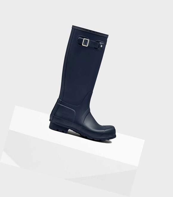 Hunter Original Wellington Hohe Stiefel Herren Navy | JUROVE597
