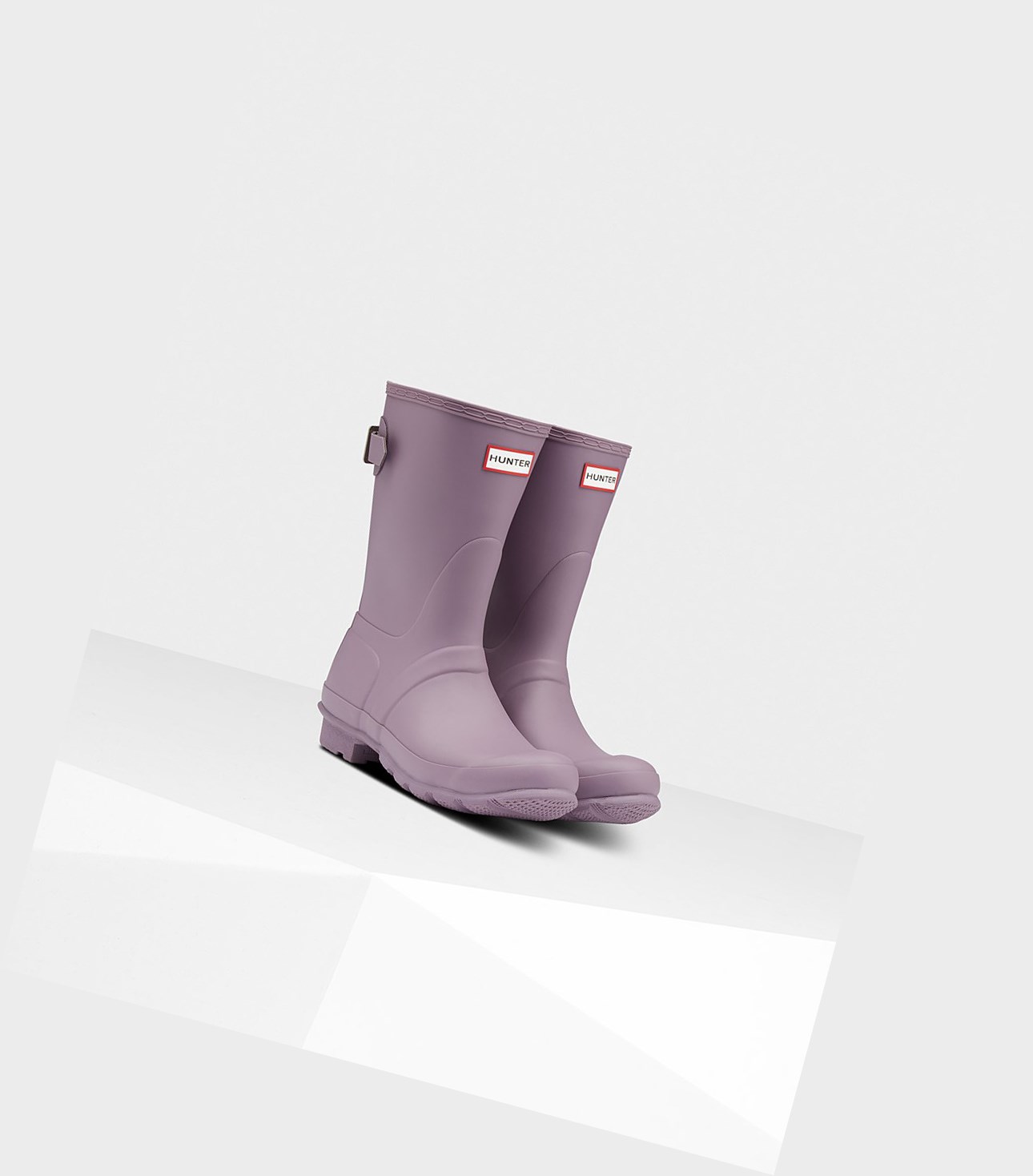 Hunter Original Back Adjustable Kurze Stiefel Damen Lila | ACWMVI521