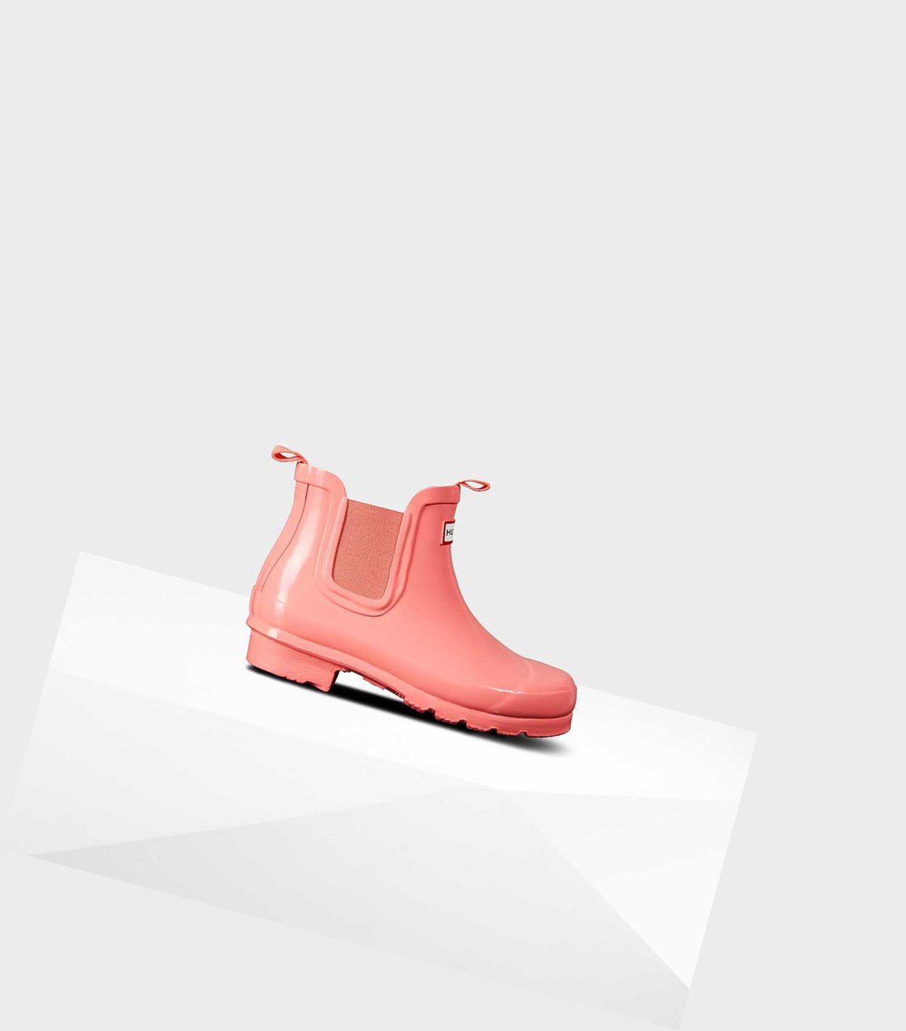 Hunter Original Big Gloss Chelsea Boots Kinder Rosa | JBSDWE618