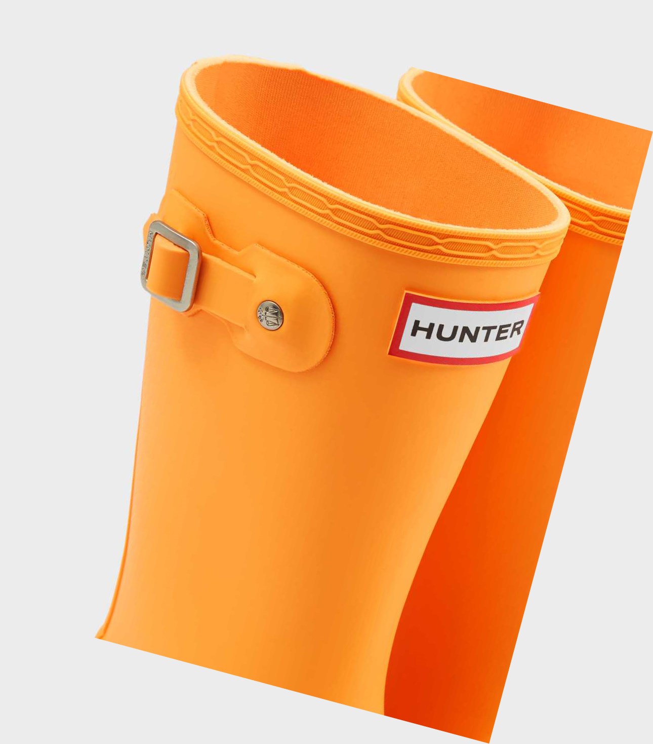Hunter Original Big Wellington Kurze Stiefel Kinder Orange | JRVEDQ671