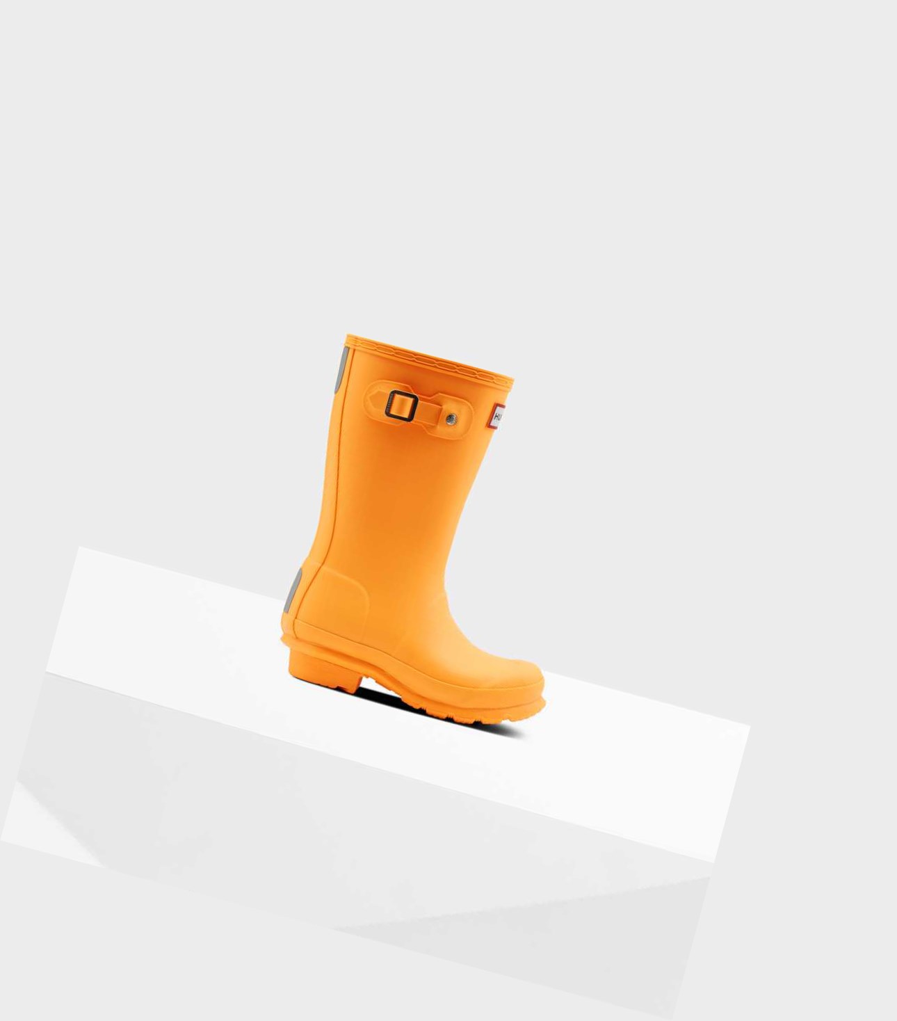 Hunter Original Big Wellington Kurze Stiefel Kinder Orange | JRVEDQ671
