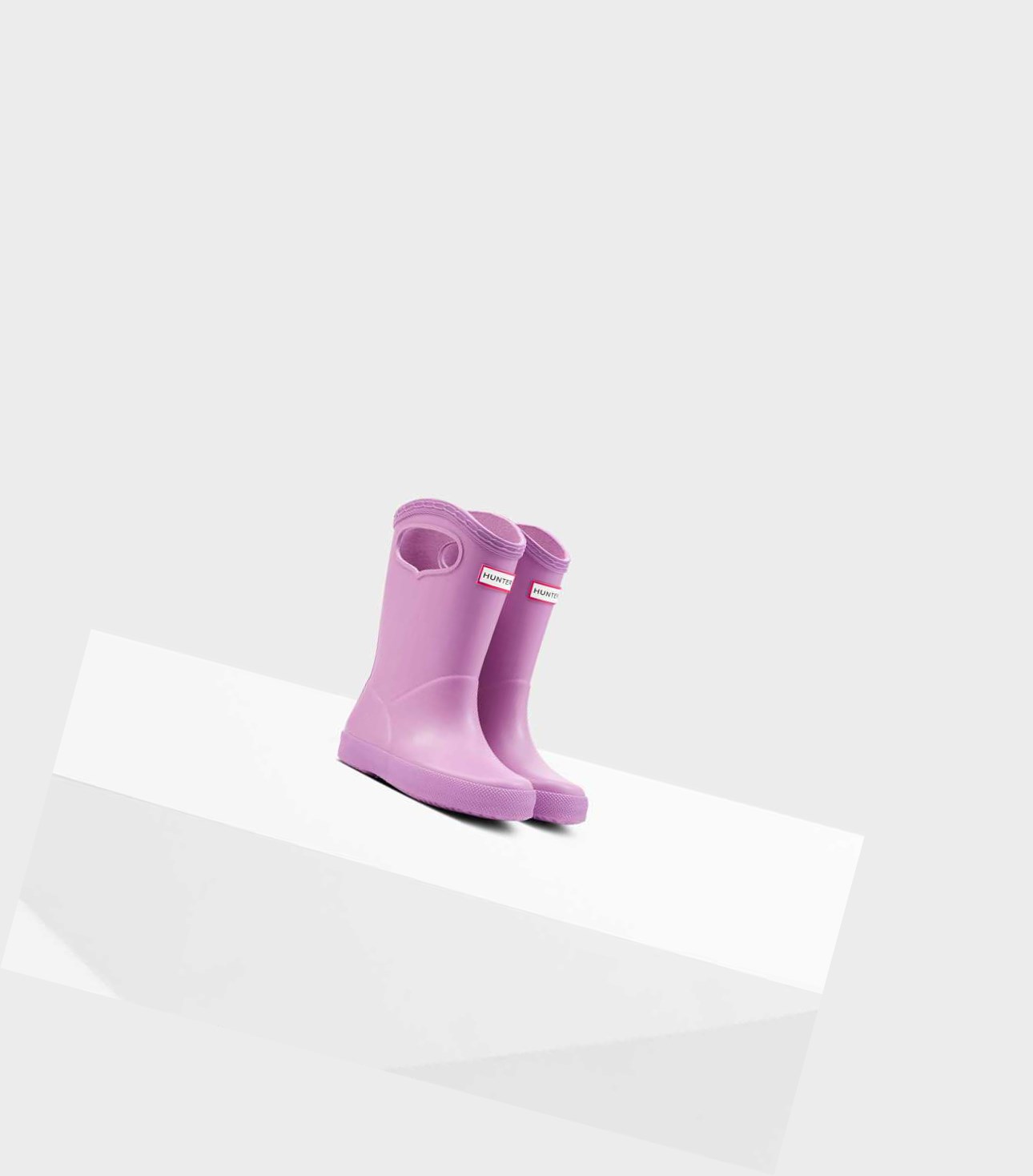 Hunter Original First Klassische Grab Handle Wellington Kurze Stiefel Kinder Rosa | KORZFU459