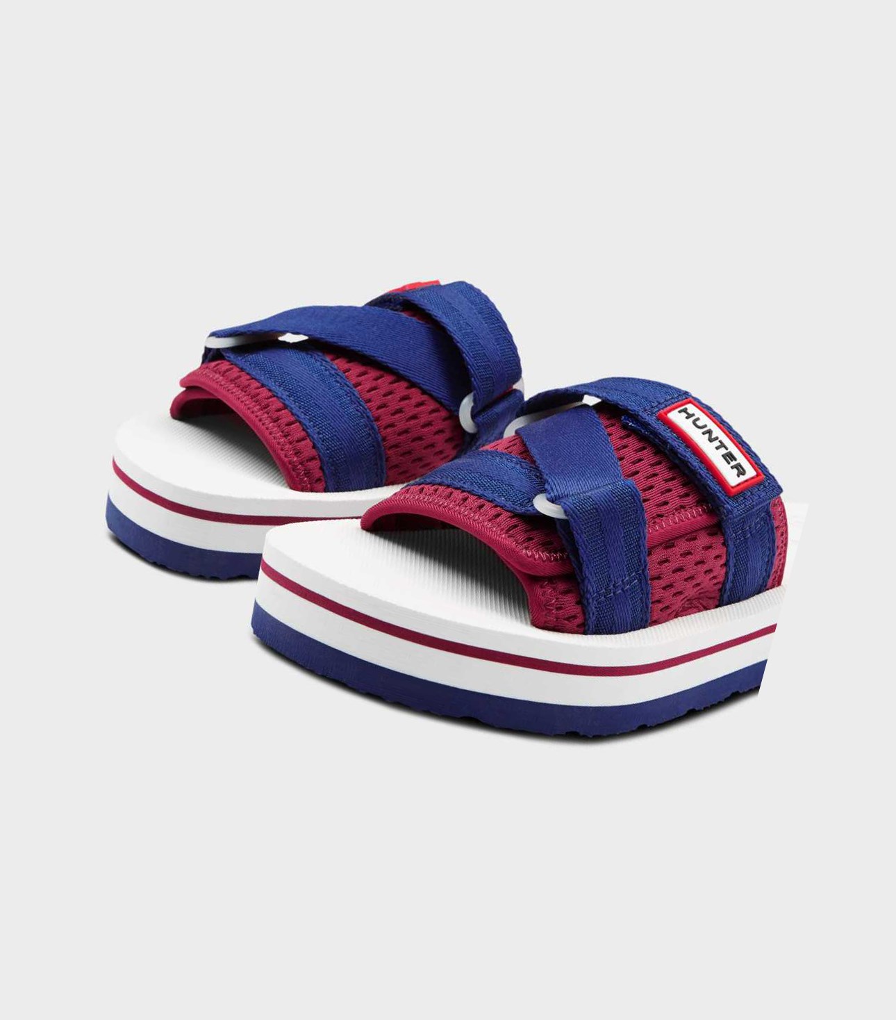 Hunter Original Flatform Beach Badelatschen Damen Rot | LSPZXC502