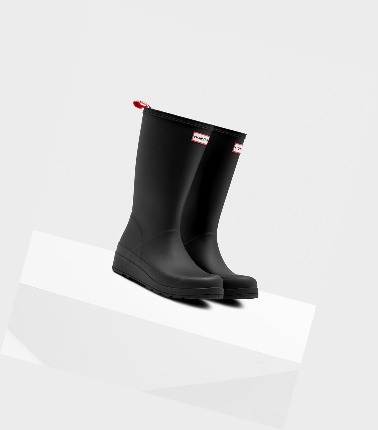 Hunter Original Hohe Rain Play-Stiefel Damen Schwarz | UMLDHZ270
