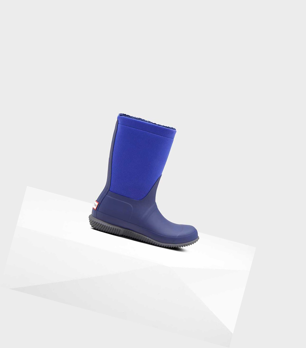 Hunter Original Insulated Roll Top Sherpa Winterstiefel Damen Blau | DWRGKS425