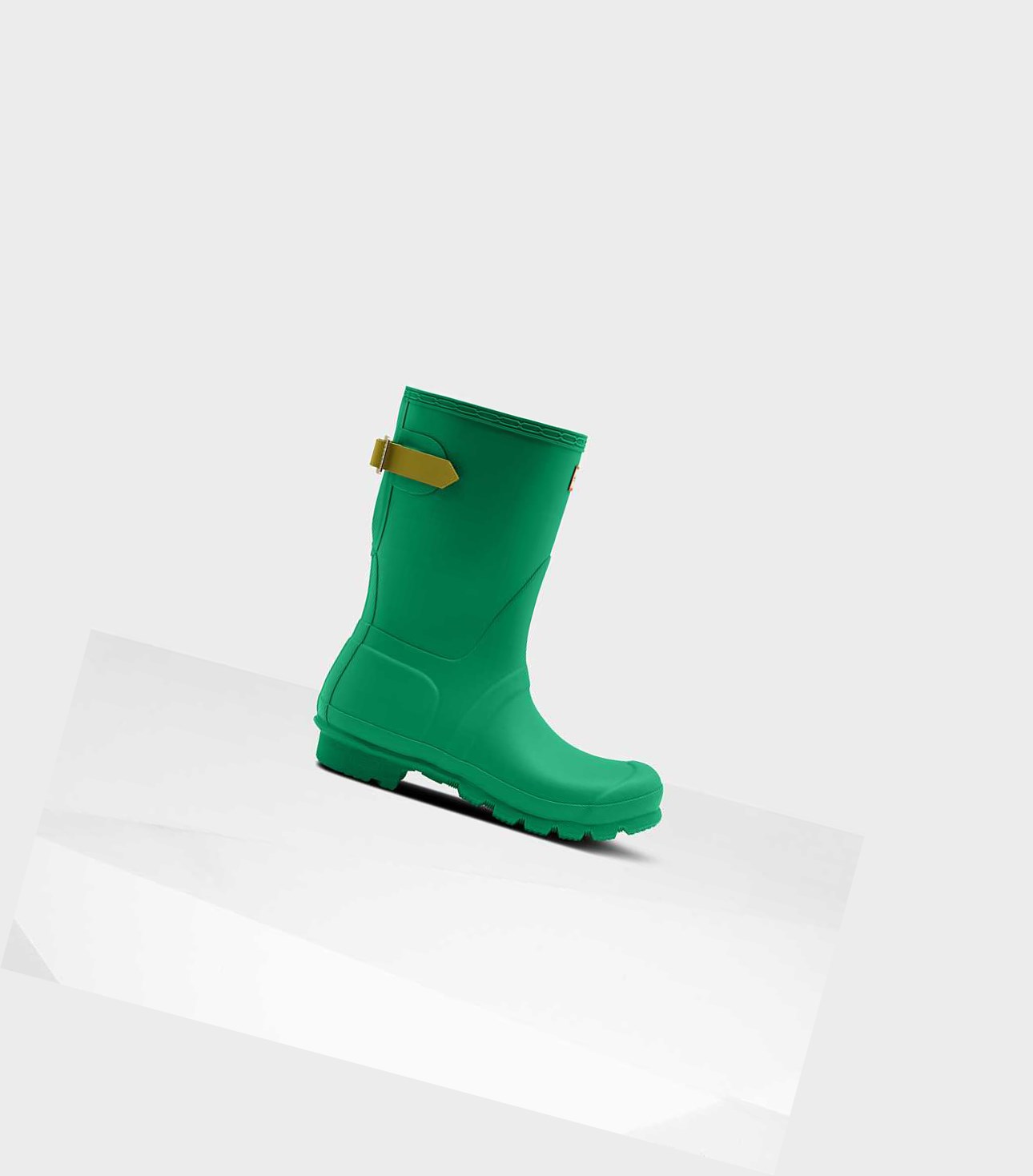 Hunter Original Kurzes Back Wellington Adjustable Kurze Stiefel Damen Grün | GJIOTC165