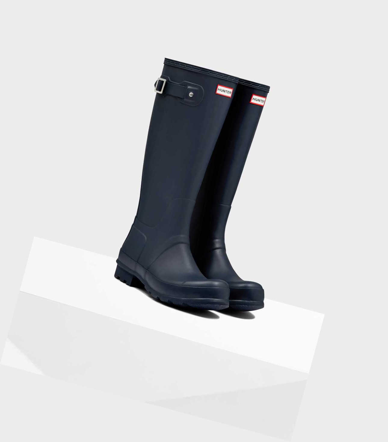Hunter Original Wellington Hohe Stiefel Herren Navy | JUROVE597