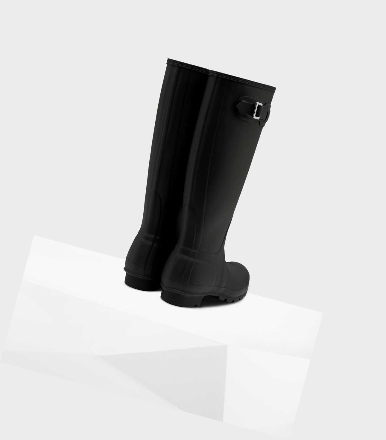 Hunter Original Wellington Hohe Stiefel Damen Schwarz | JZVUTC980