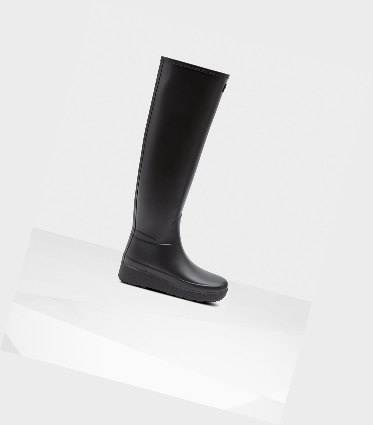 Hunter Refined Slim Fit Knee-High Knee-High Boots Damen Schwarz | VLBTKX924