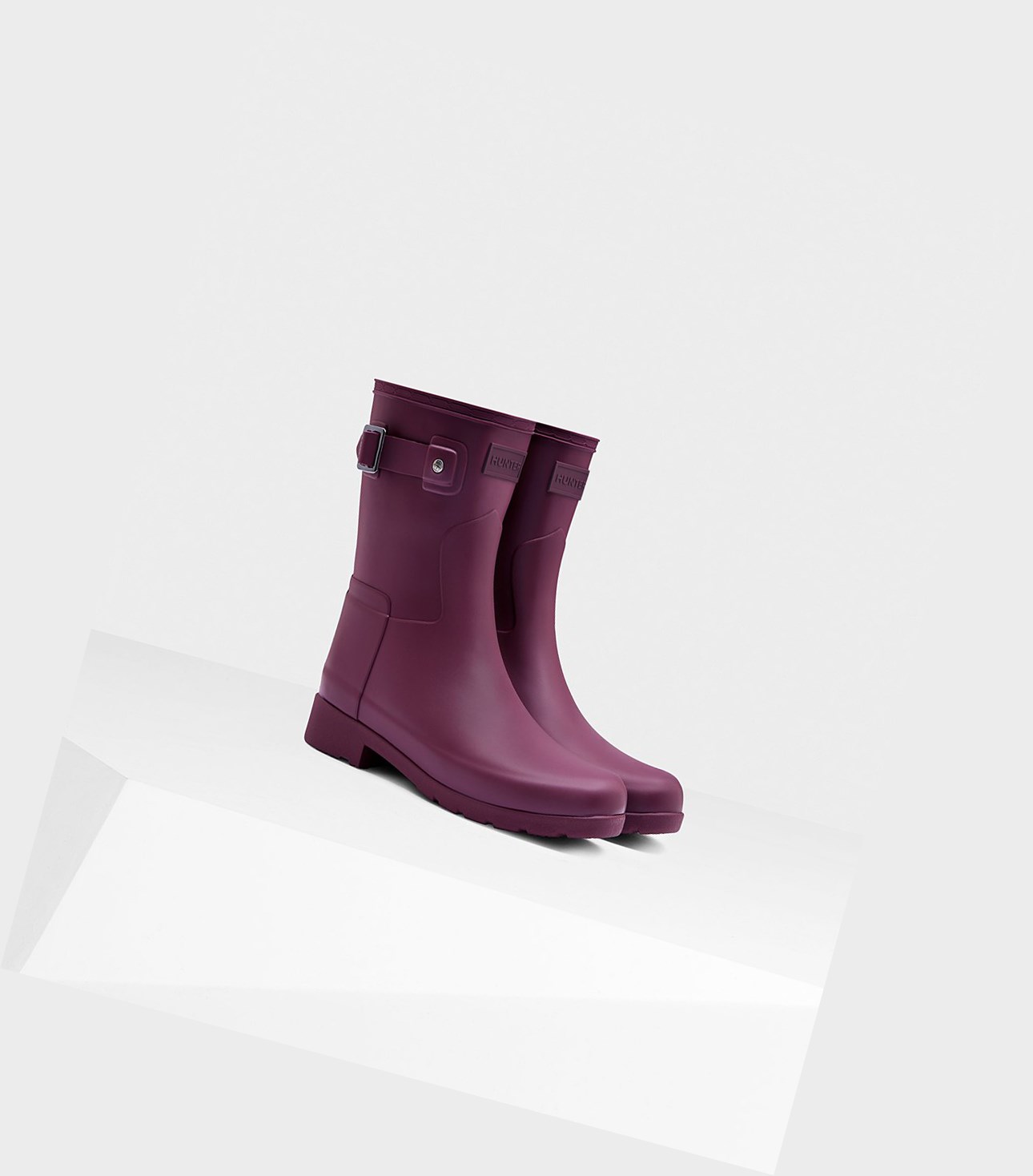 Hunter Refined Slim Fit Kurze Stiefel Damen Lila | UGHCNI245