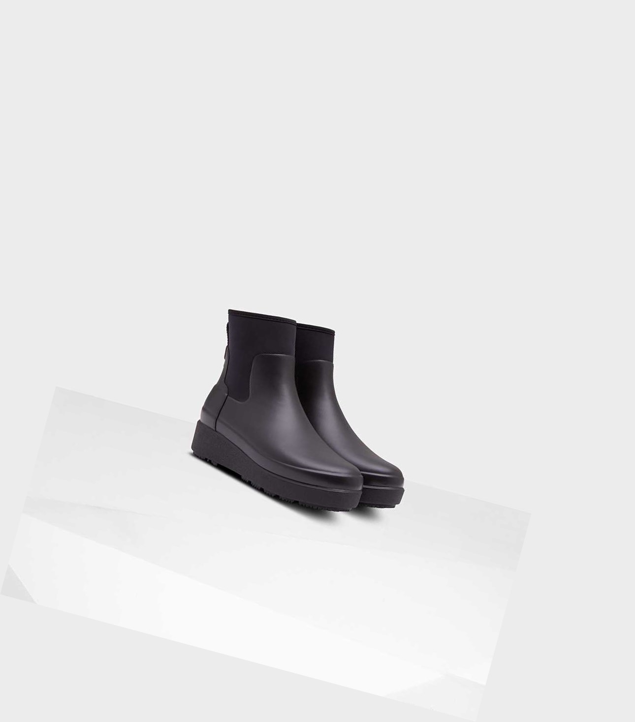 Hunter Refined Slim Fit Neoprene Creeper Chelsea Boots Damen Schwarz | UVBIWF850