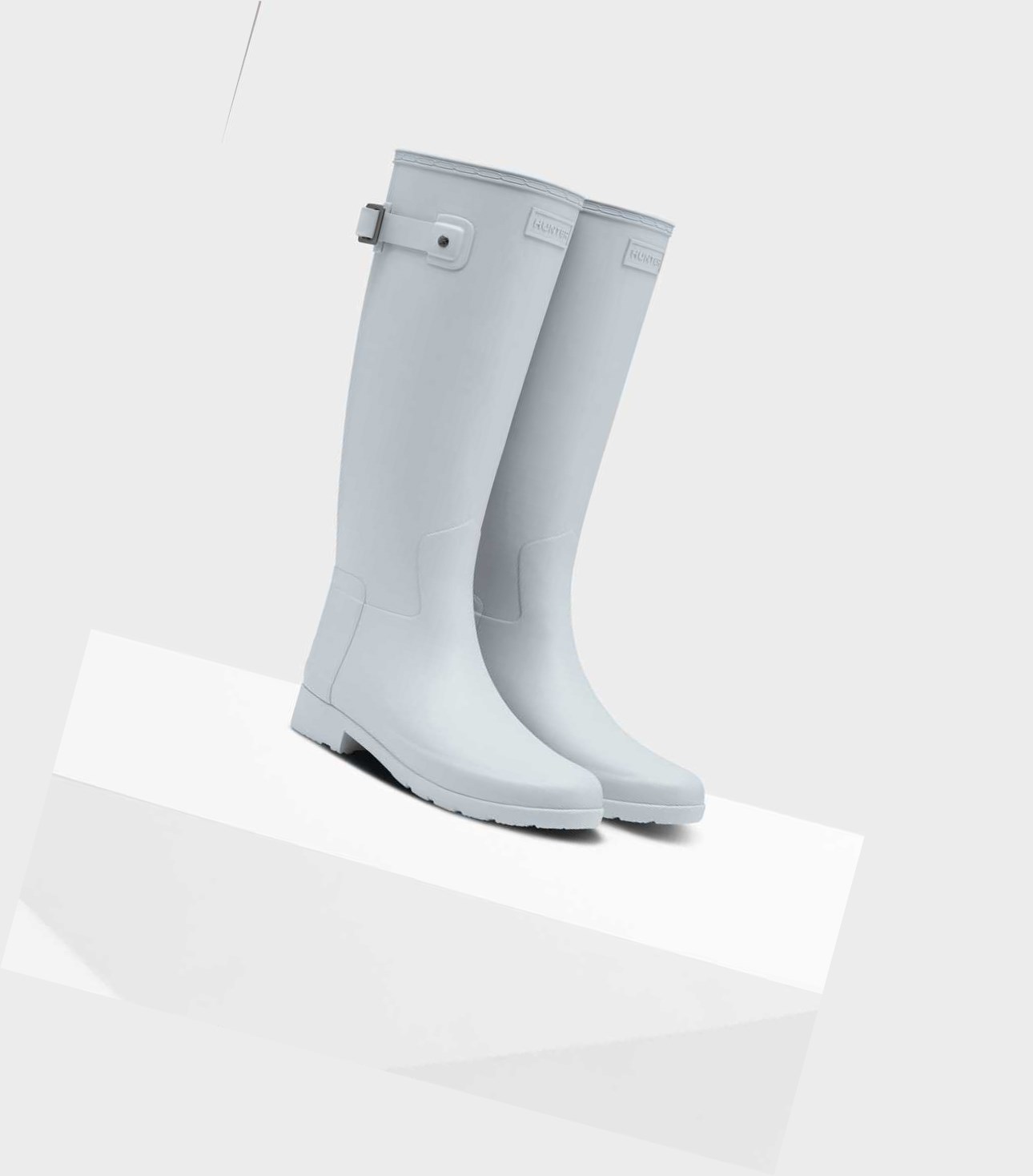 Hunter Refined Slim Fit Wellington Hohe Stiefel Damen Grau | BKJMOU846