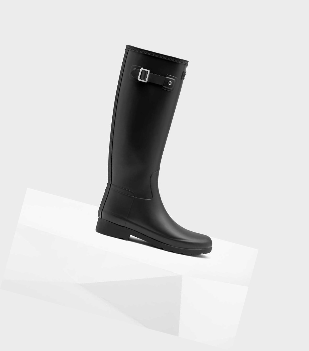 Hunter Refined Slim Fit Wellington Hohe Stiefel Damen Schwarz | JIZMAS386